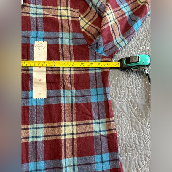 St Johns Bay Men’s Burguny Multi Plaid Button Down Flannel Shirt NWT Siz… - Picture 6 of 8